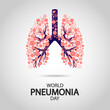 Vector Illustration of World Pneumonia Day.
