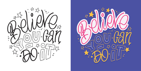 Lettering hand drawn slogan. Funny quote for blog, poster and print design. Modern calligraphy text. 