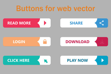 Wall Mural - design cta button collection