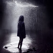 © Photobank - young woman under dirty rain