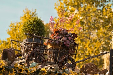 Poster - autumn atmosphere, colorful autumn market