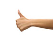 hand with thumb up isolated