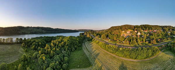 Kashubian Landscape, Krzeszna, Poland - panoramic view - June 2022