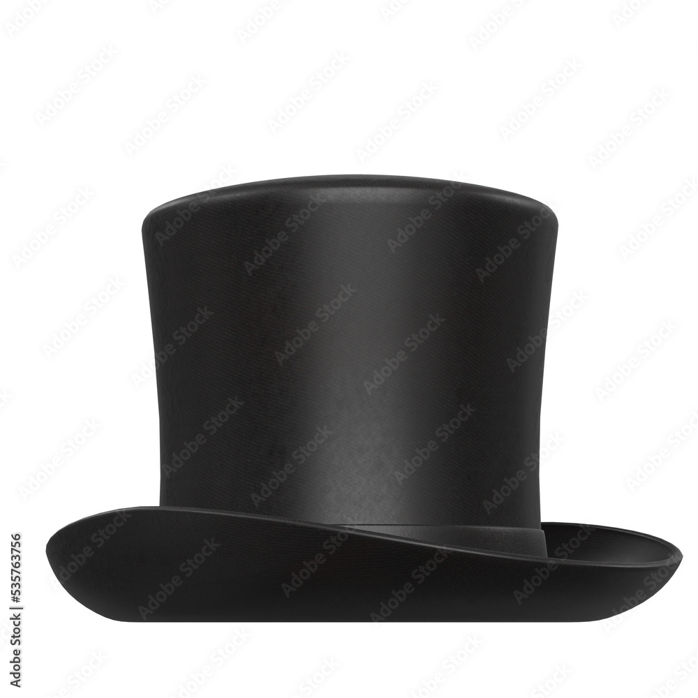3d rendering illustration of a top hat