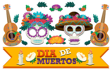 Wall Mural - Day of the Dead logo design