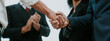© chokniti - professional business people shaking hands in the office. Finishing successful meeting. businessman persons handshake with partner teamwork, concept of partnership approve a job agreements deal