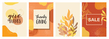 Fall Amd Autumn Season Design Element. Thanksgiving Greeting And Invitation Card , Postcard, Flyers And Other Graphic Design, Vector Illustration
