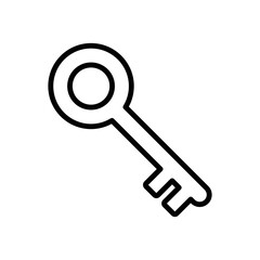 Wall Mural - key icon vector design template in white background