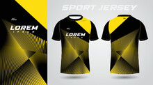 Black And Yellow Shirt Sport Jersey Design