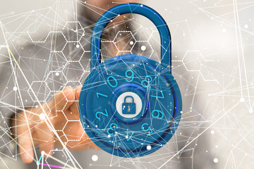 Aufkleber - security data code digital concept