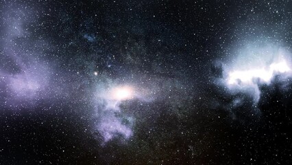 view of nebula galaxy and stars in the universe.