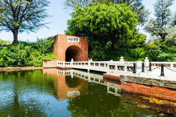 Wall Mural - Entrance view of the eternal Golden Castle in Tainan, Taiwan. The castle was built in 1874 and completed in 1876.