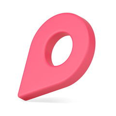 Poster - Red isometric location map pin 3d icon  illustration. Cyberspace isometric badge gps direction