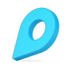 Poster - Blue isometric location map pin 3d icon  illustration