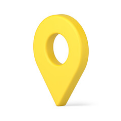 Poster - Pink isometric location map pin 3d icon  illustration