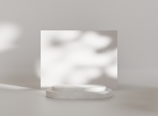 Poster - Product display podium with soft shadow. Product presentation background. 3D rendering.