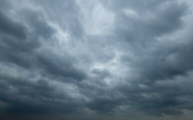 Wall Mural - dramatic sky with dark clouds