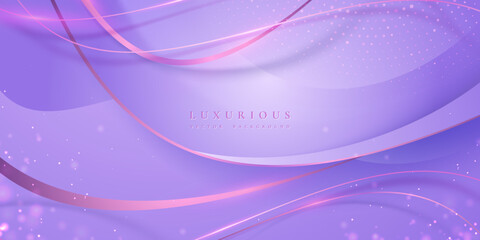 Poster - Luxurious modern purple background with shiny lines and blank space for promotional text.