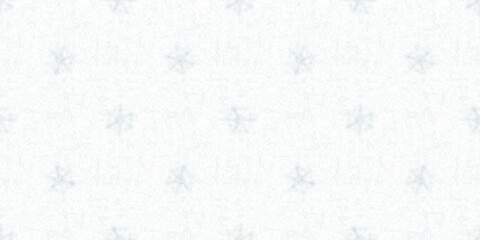 Sticker - Soft ice blue snow flake border pattern background. Simple minimal frost blur effect seamless banner backdrop. Festive cold holiday season ribbon trim edge.