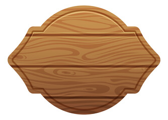 Wall Mural - wooden sign. empty banner template with wood texture
