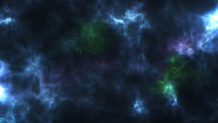Wall Mural - Particle background animation, Futuristic mysterious flowing digital particles wave de-focus virtual reality abstract cyber space environment background. 