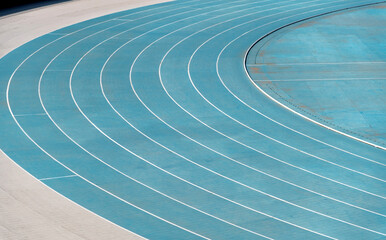 Sticker - Blue track in the stadium