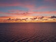 Sunrise over the ocean off the island of Grand Bermuda, Bermuda