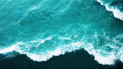 Illustration of big waves in the ocean