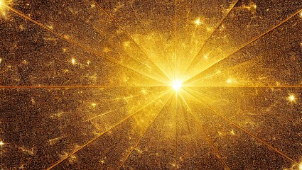 Poster - Bright illustration of golden shining lights texture - great for a background