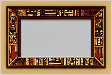 Wall Mural - egyptian picture frame template for eastern interior design 