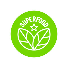 Wall Mural - Superfood vector icon stamp badge