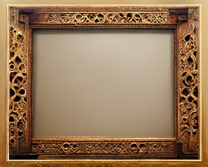 Canvas Print - egyptian rotten wood on picture frame template design