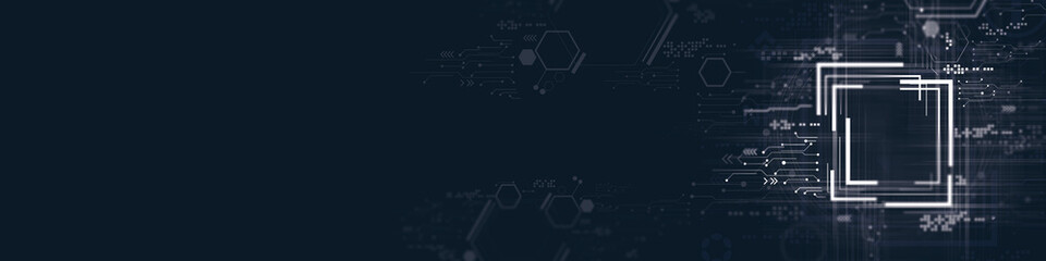 Aufkleber - Abstract background of technology and science.