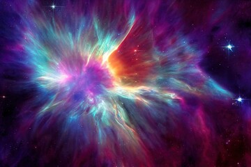 stunning nebula in outer space. ai generated background is not based on any real image.