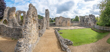 Hampshire, England; October 4, 2022 - A View Of The The Extensive Remains  Of Wolvesey Castle In Winchester, England, Which Date Largely From The 12th Century.