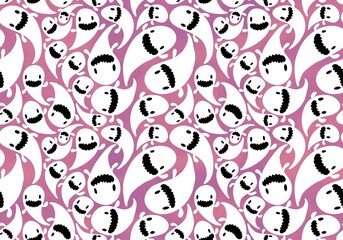  Halloween ghost seamless cartoon pattern for wrapping paper and kids clothes print and fabrics and linens