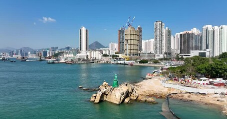 Fototapete - Hong Kong city at seaside