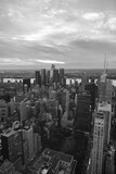Fototapeta Nowy Jork - city skyline black and white Manhattan horizon new jersey 