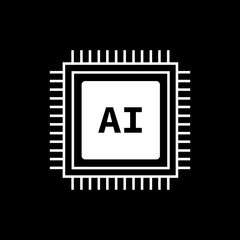 Aufkleber - Futuristic artificial intelligence design theme. Modern technology networking with ai processor foe design element