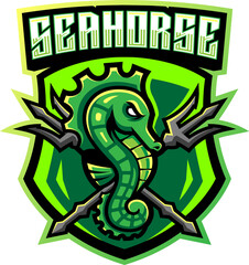 Seahorse esport mascot 