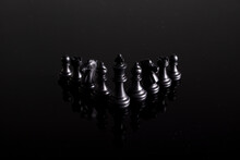 Black Chess Pieces, Fichas De Ajedrez Negras