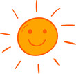 © yindee - Smiling sun hand drawn filled outline style