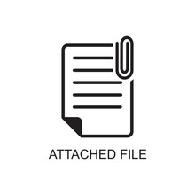 Attached File Icon , Paperclip Icon