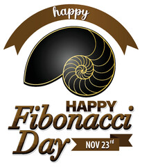 Wall Mural - Fibonacci day poster design