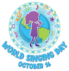 Wall Mural - World Singing Day Banner