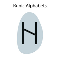 Wall Mural - Runic Alphabets. Complete collection of Rune alphabet, futhark. Writing ancient Germans. Vector Mystical symbols. 
Esoteric, occult, magic illustration for Tattoos.
