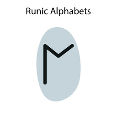 Wall Mural - Runic Alphabets. Complete collection of Rune alphabet, futhark. Writing ancient Germans. Vector Mystical symbols. 
Esoteric, occult, magic illustration for Tattoos.
