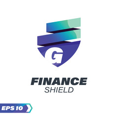 Poster - Finance Shield Alphabet G Logo