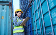 © N Lawrenson/peopleimages.com - Shipping, cargo and stock container with woman reading checklist for ecommerce delivery logistics at warehouse. Supply chain, distribution and industrial management by asian manager at a factory
