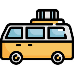 Sticker - van travel icon